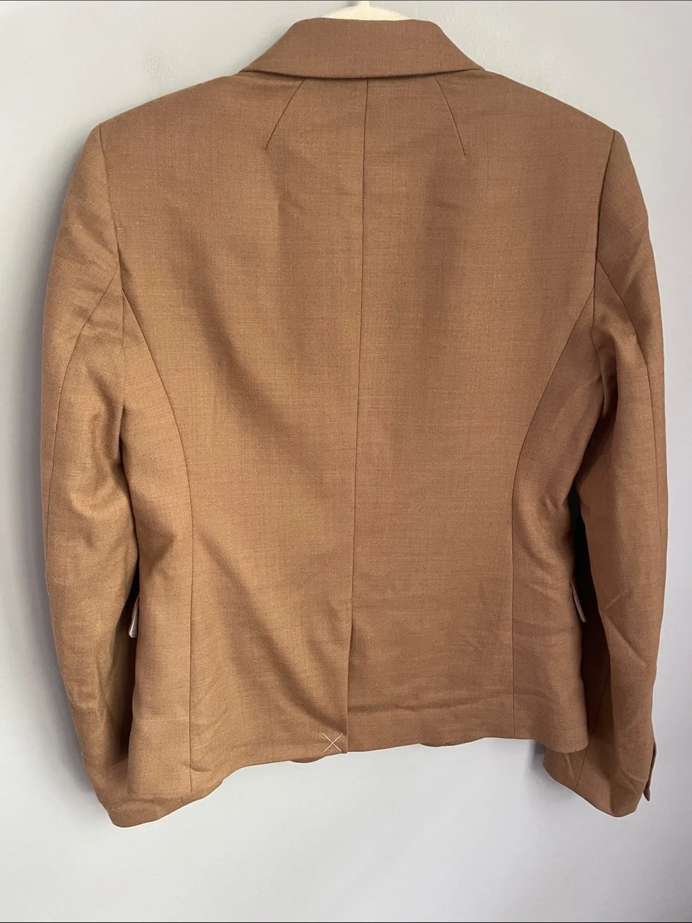 New J. Crew Factory Camel Preppy Schoolboy Wool Blend Blazer Jacket Size 2